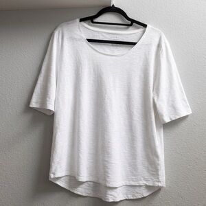 Chico’s Ultimate Tee White Scoop Neck Short Sleeve Tee Shirt size 3